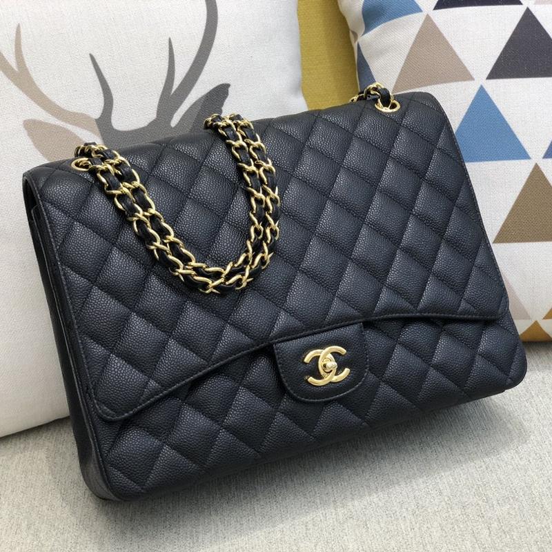 Chanel 2.55 Classic A58601 black ball pattern gold buckle